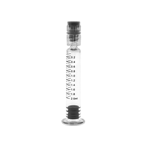 Seringa hipodérmica médica de 2 ml de vidro