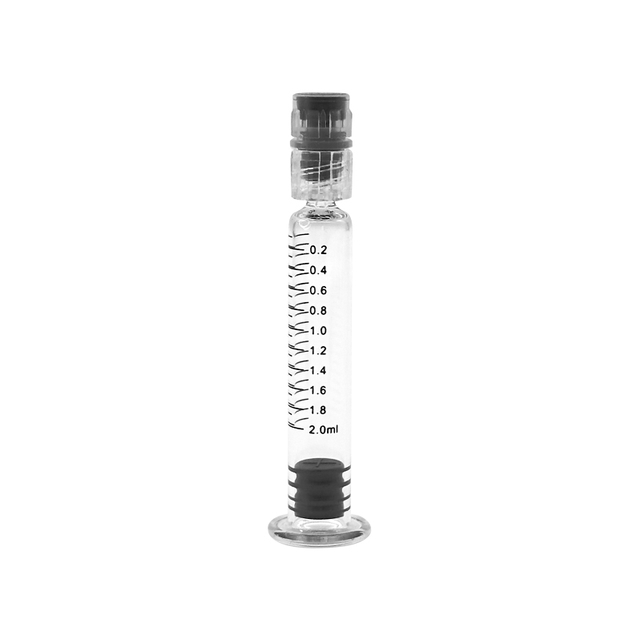 Seringa hipodérmica médica de 2 ml de vidro