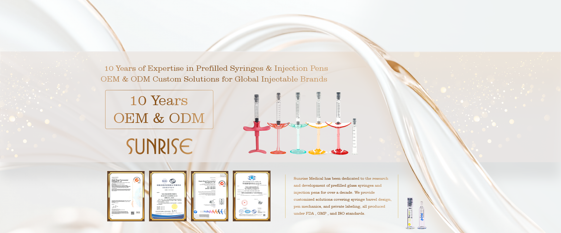 Precision Glass Syringe Medical Beauty Treatment